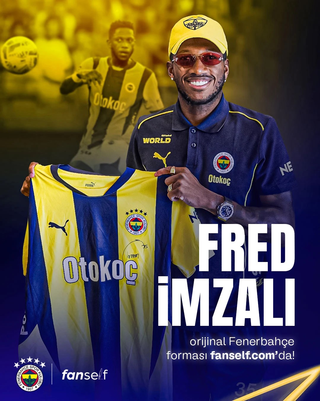 Fred Islak İmzalı Forması- Çocuk