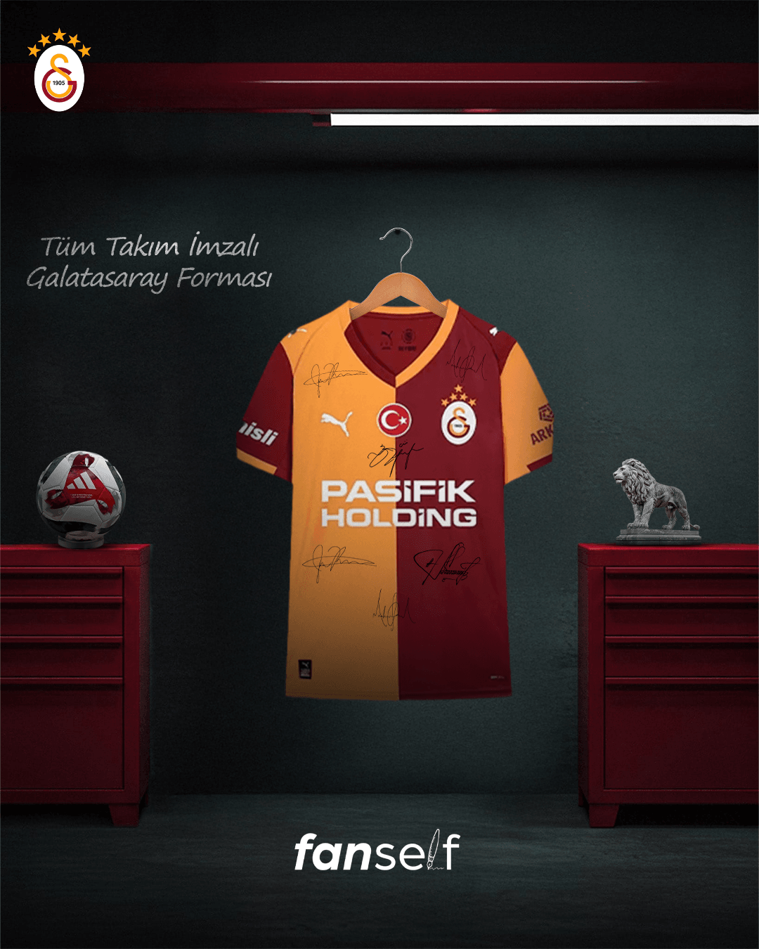 Tüm Takım İmzalı Galatasaray Çocuk Forması