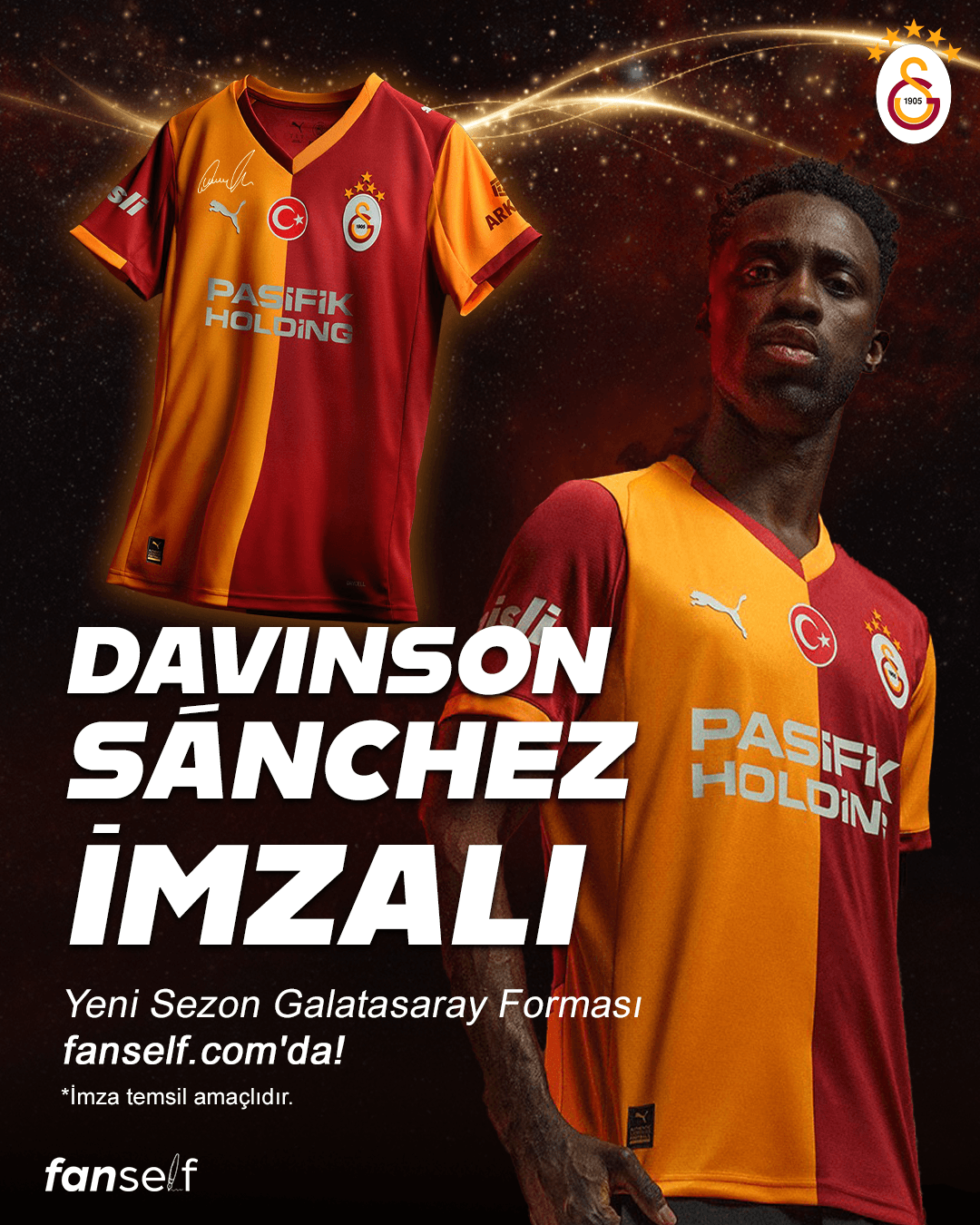 Davinson Sanchez İmzalı Galatasaray Çocuk Forması