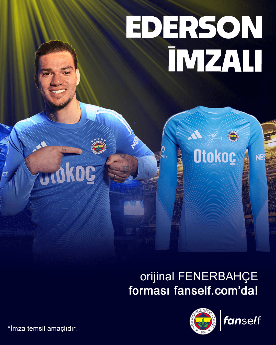 Ederson İmzalı Fenerbahçe Kaleci Forması