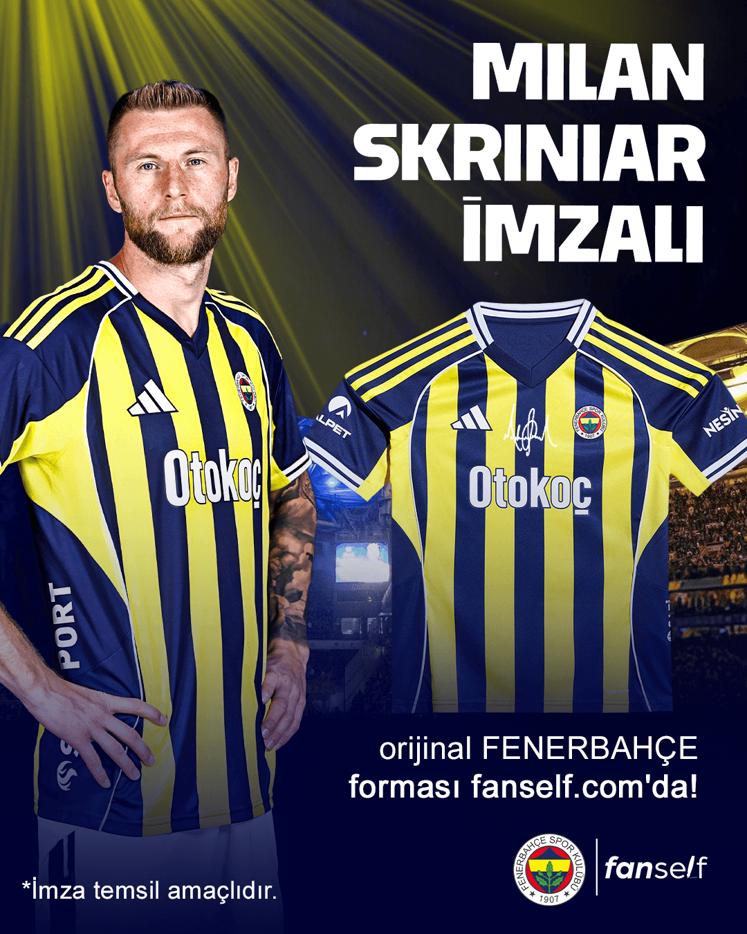 Milan Skriniar İmzalı Fenerbahçe Forması