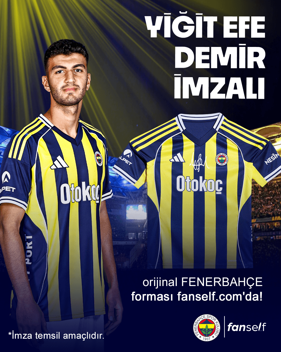 Yiğit Efe Demir Signed Fenerbahce Jersey