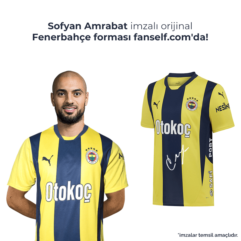 Sofyan Amrabat Wet Signed Jersey- Kids