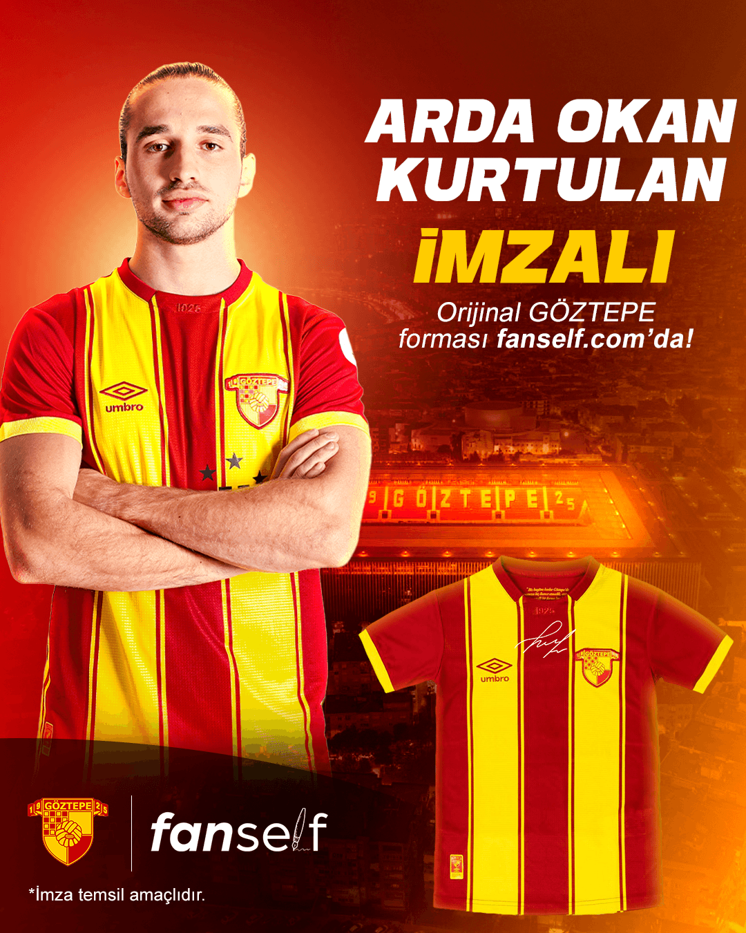 Arda Okan Kurtulan İmzalı Göztepe Forması