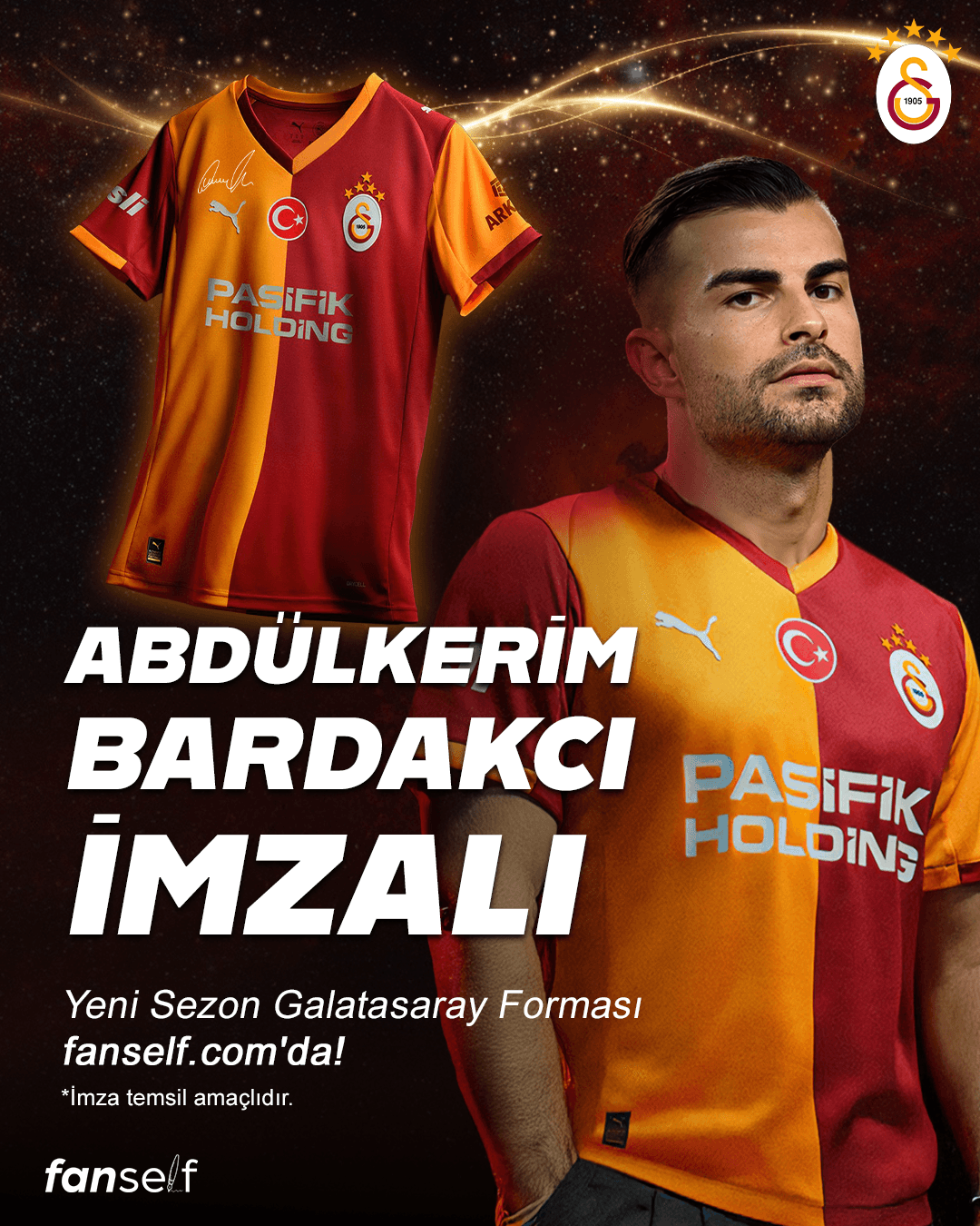 Abdülkerim Bardakçı İmzalı Galatasaray Çocuk Forması