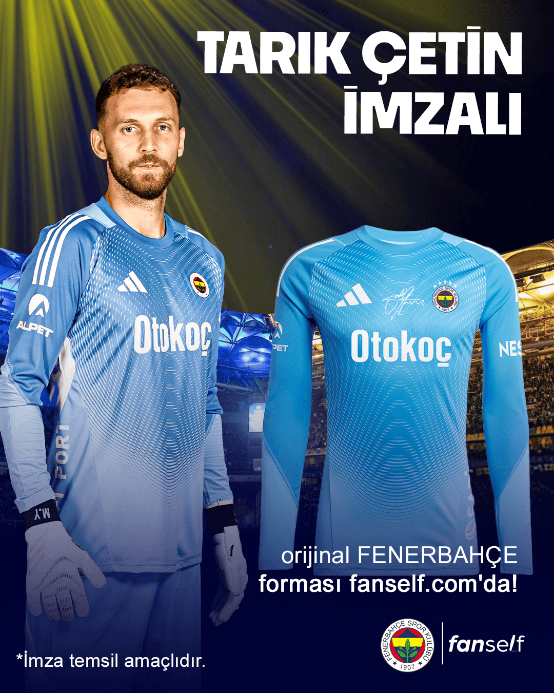 Tarık Çetin İmzalı Fenerbahçe Kaleci Forması