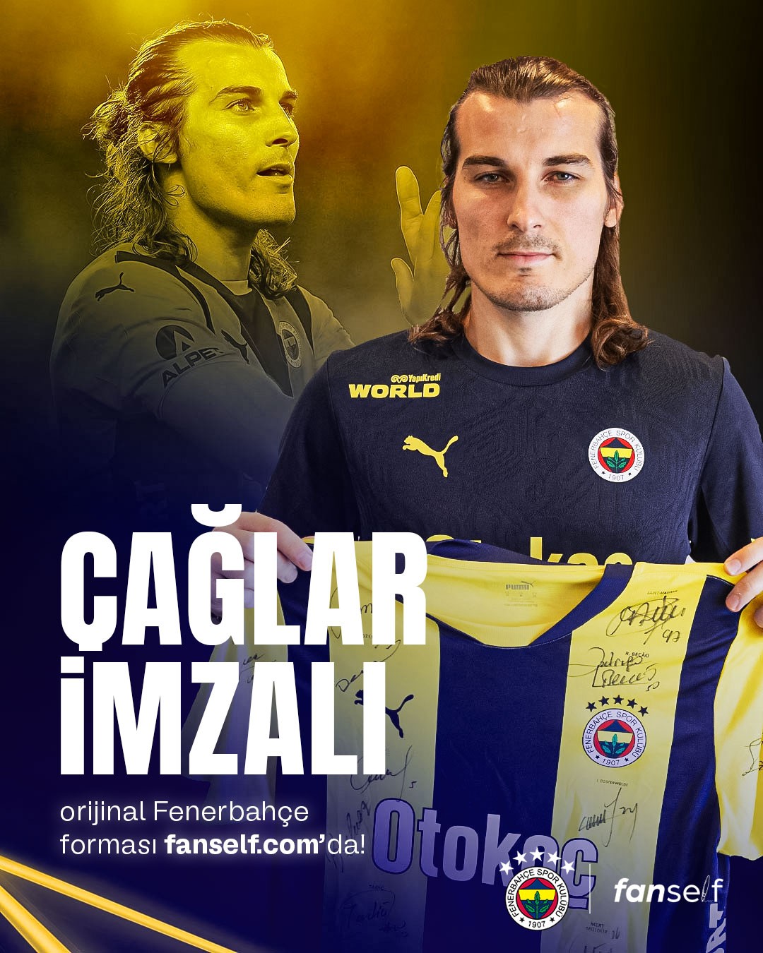 Çağlar Söyüncü Islak İmzalı Forması- Çocuk