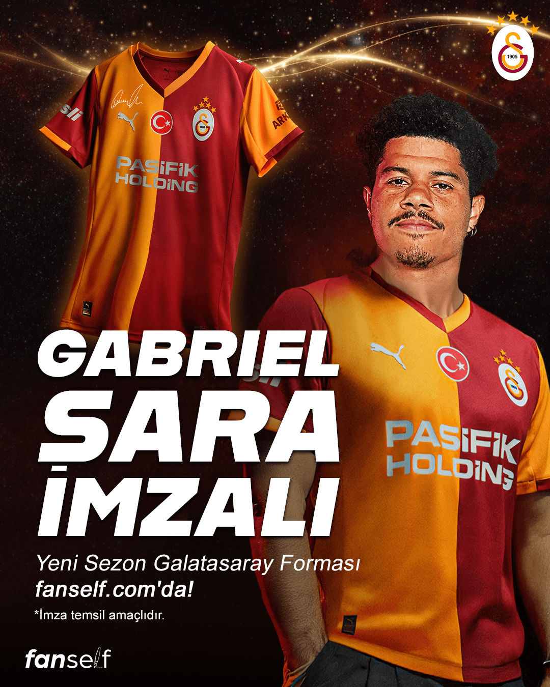 Gabriel Sara İmzalı Galatasaray Forması