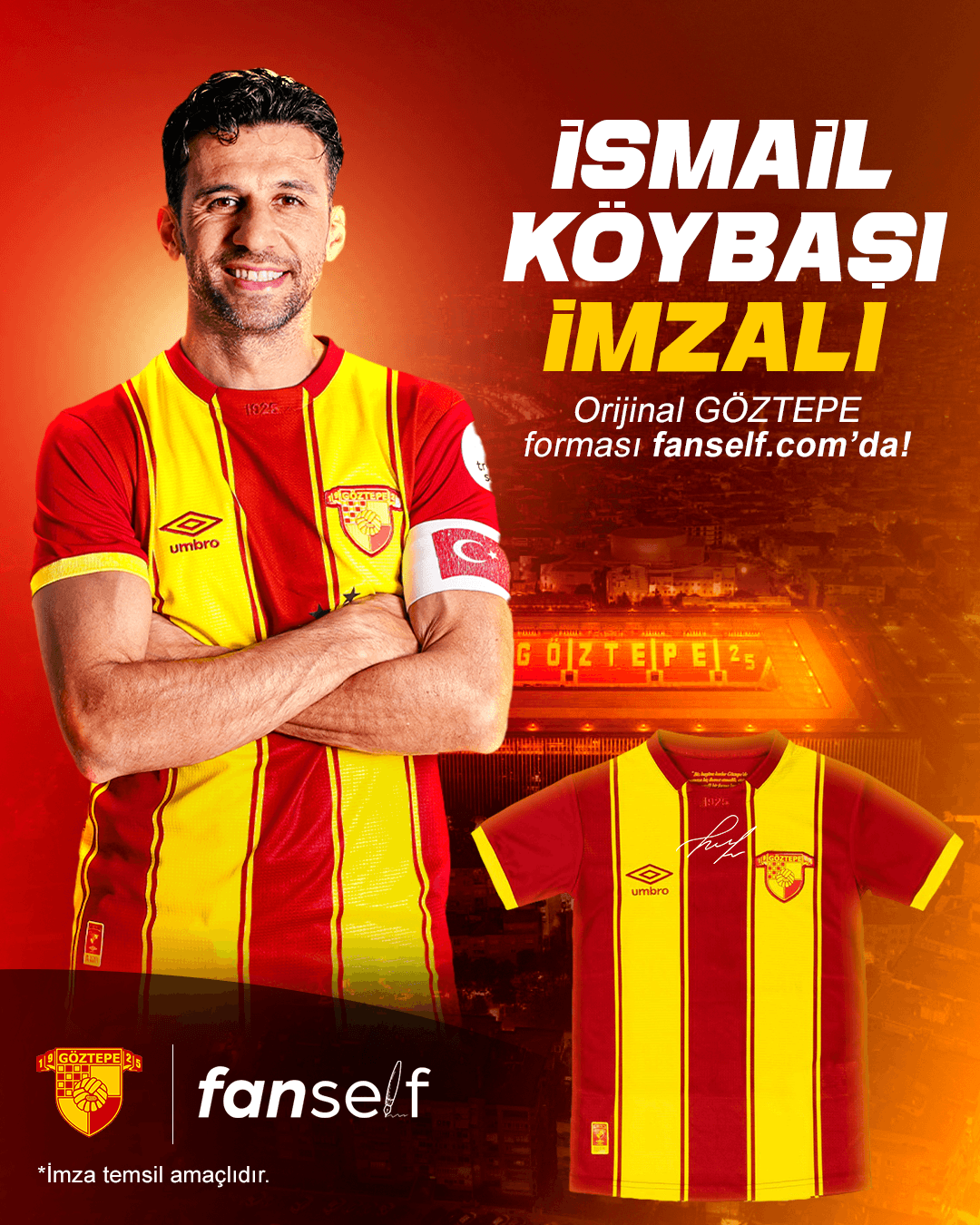 İsmail Köybaşı Signed Göztepe Jersey