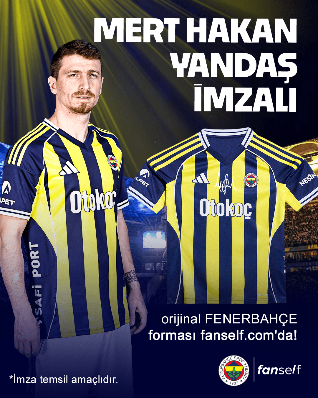 Mert Hakan Yandaş İmzalı Fenerbahçe Forması