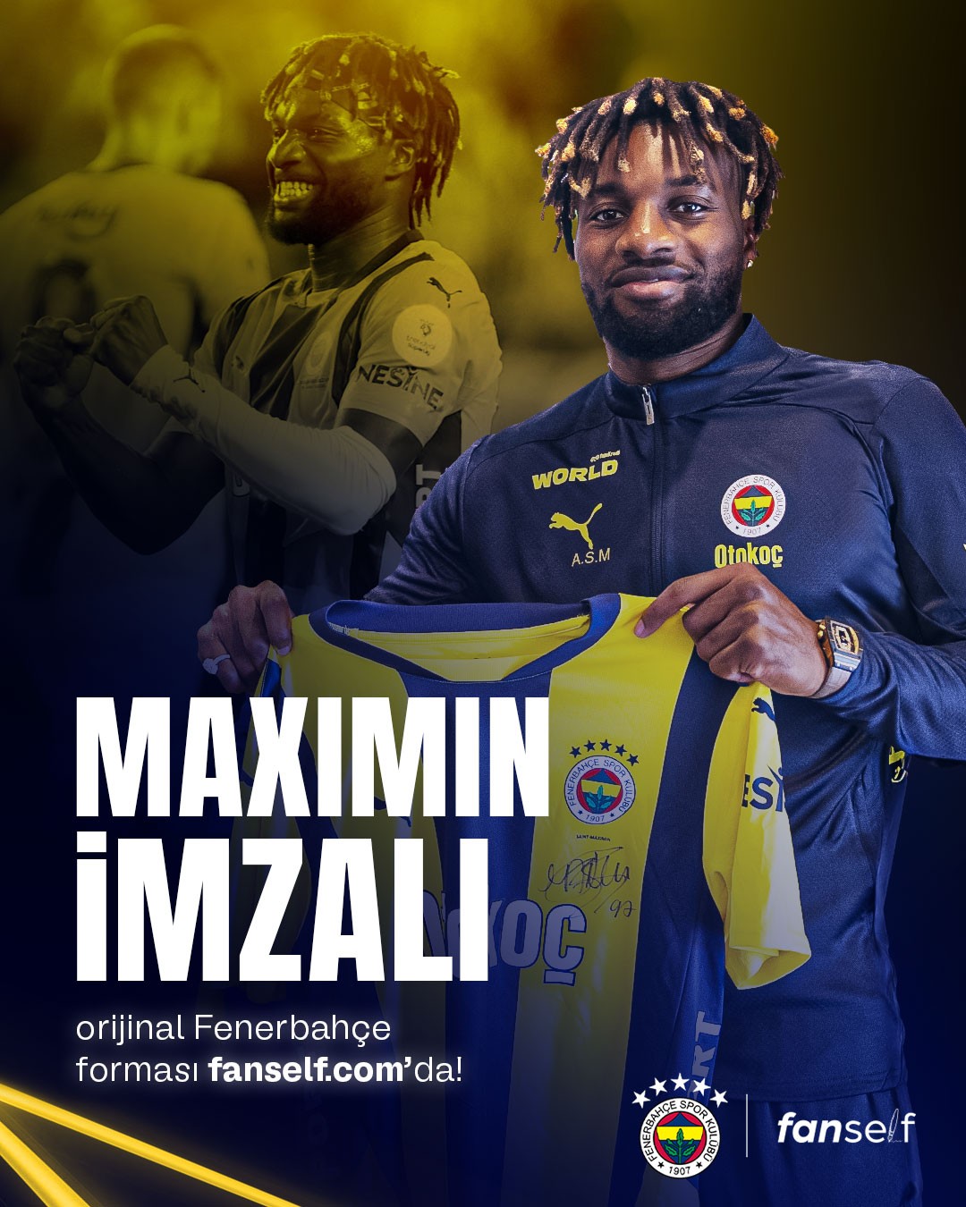 Allan Saint-Maximin Wet Signed Jersey