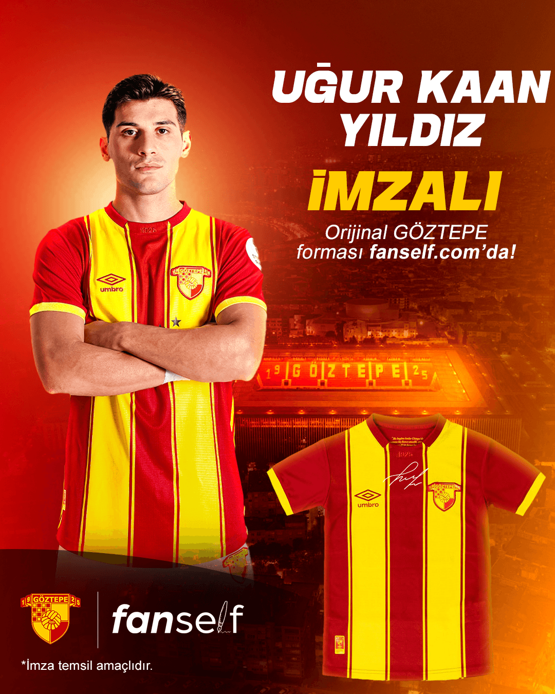 Uğur Kaan Yıldız İmzalı Göztepe Çocuk Forması