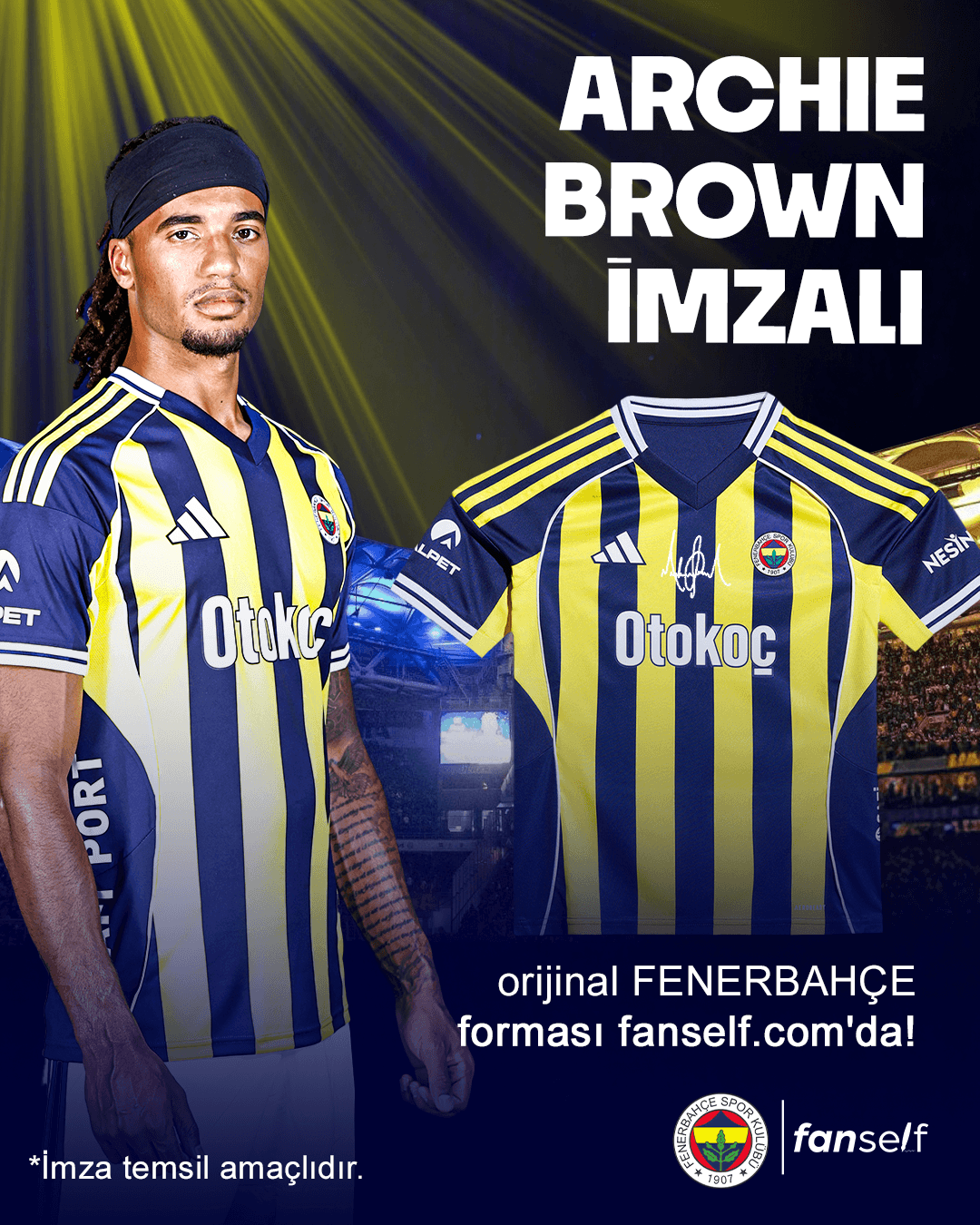 Archie Brown İmzalı Fenerbahçe Forması