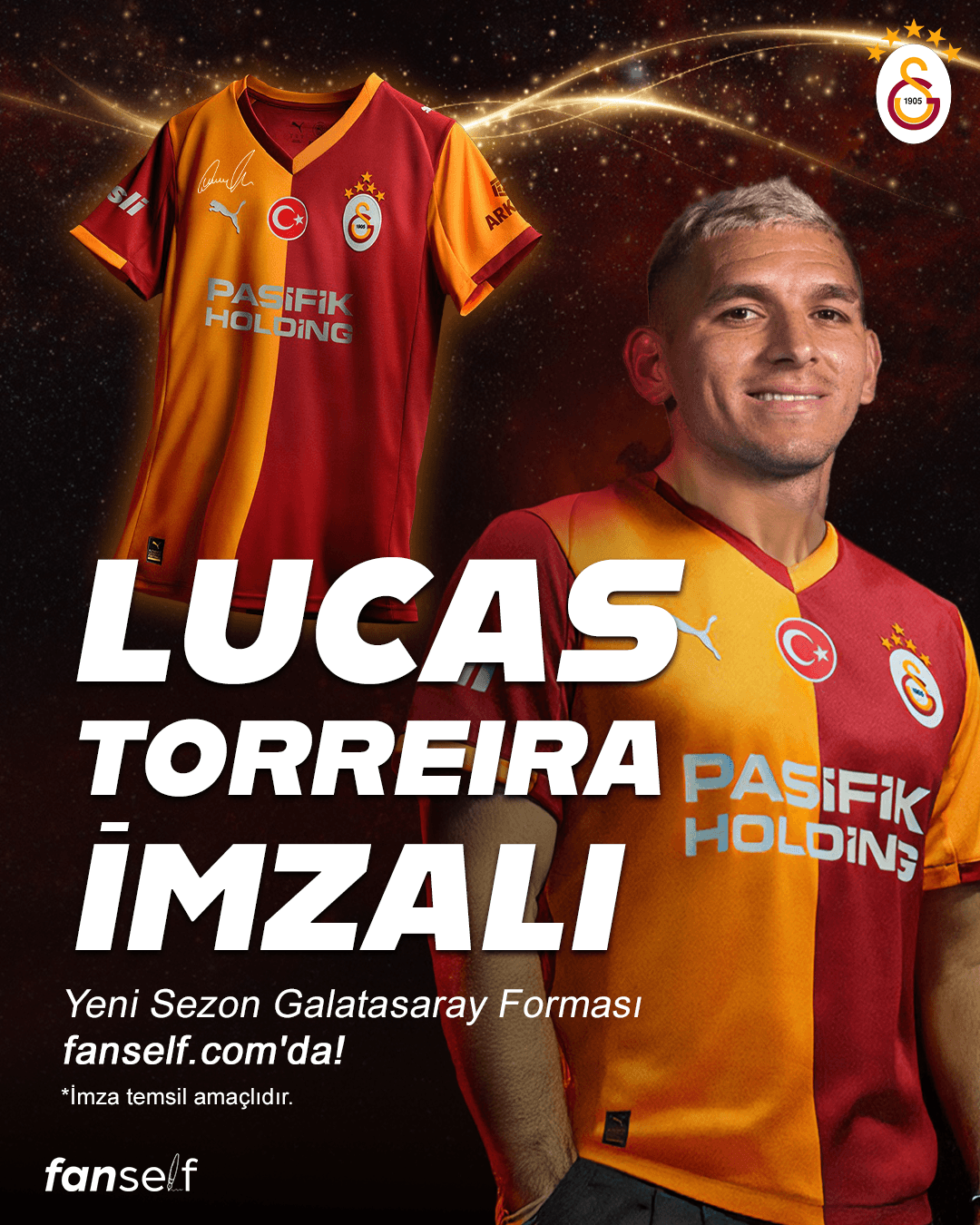 Lucas Torreira İmzalı Galatasaray Forması