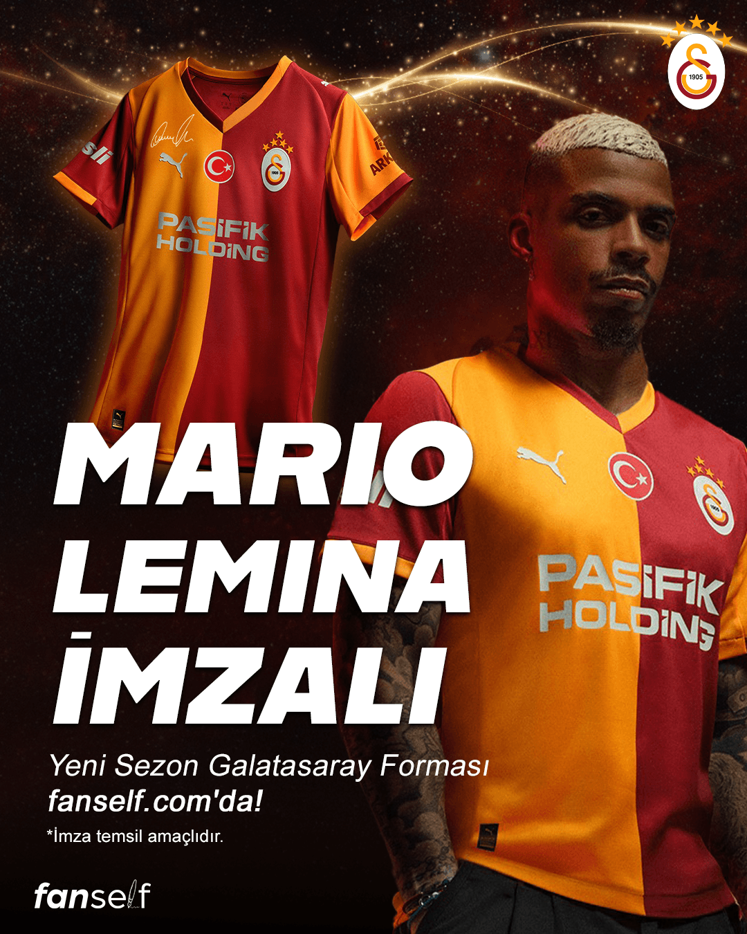 Mario Lemina İmzalı Galatasaray Forması