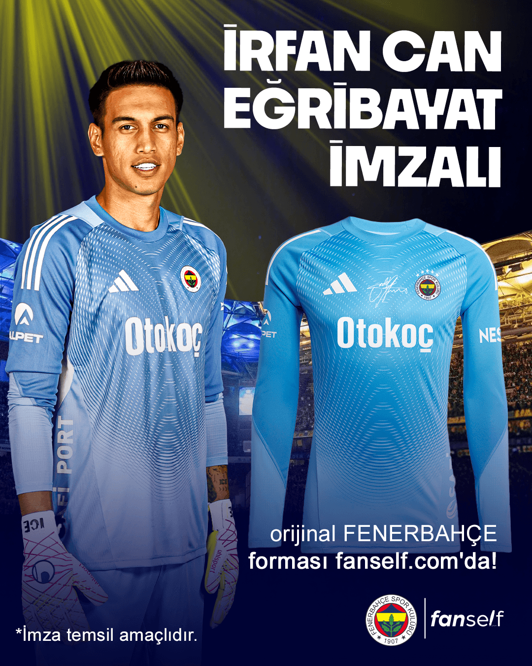İrfan Can Egribayat Signed Fenerbahce Jersey