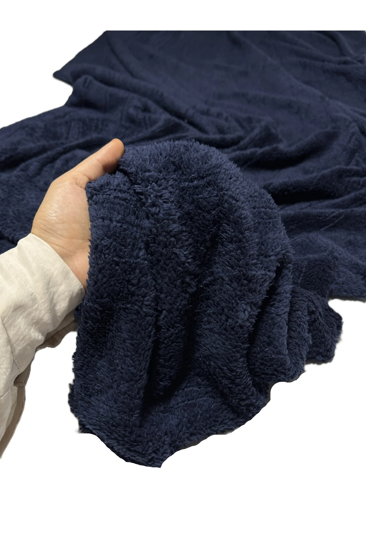 En180 Çiften Çift Yüzlü Welsoft Peluş Kumaş - lacivert