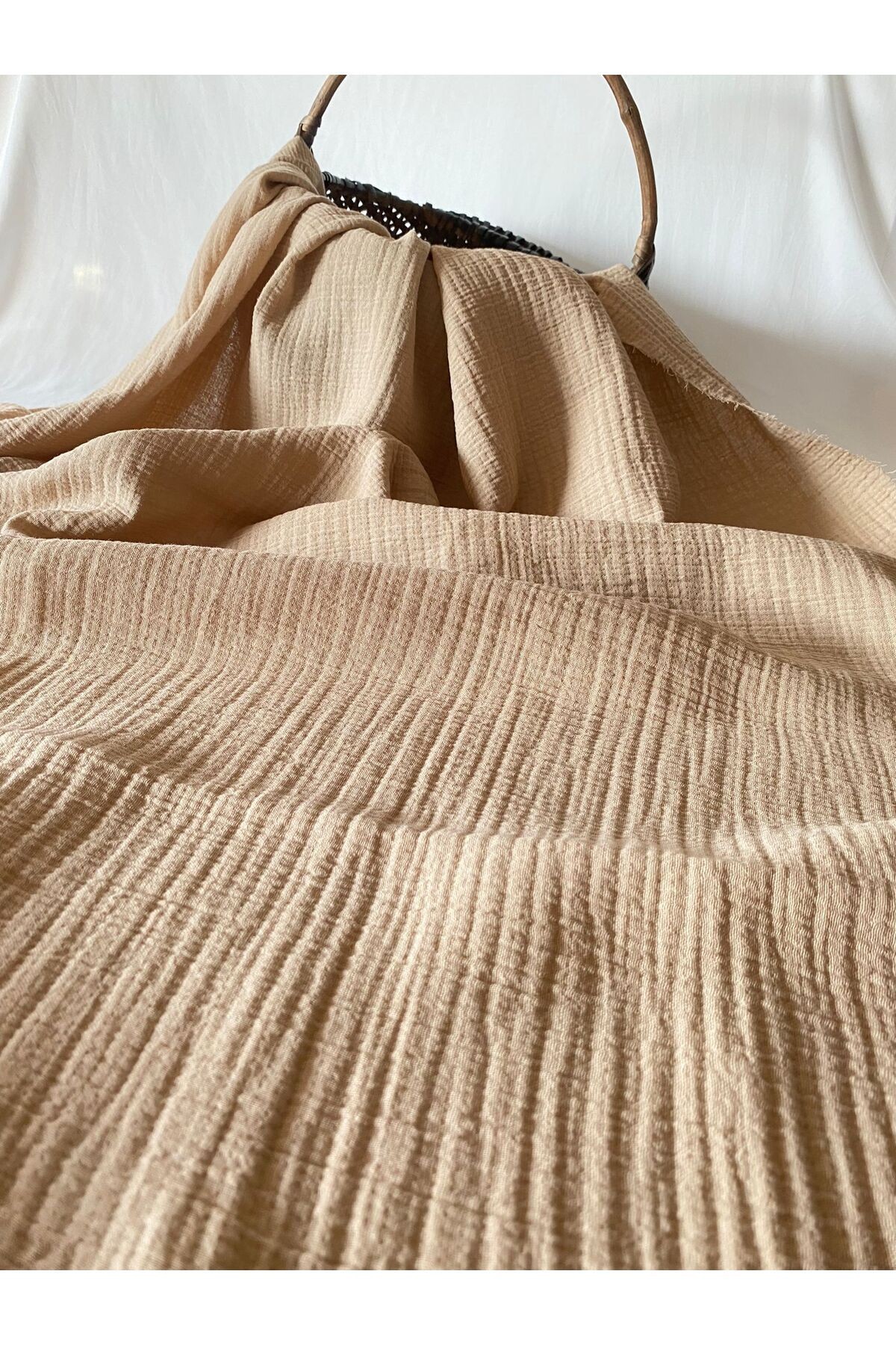 En150 X100 Çift Katlı Pamuk Müslin Kimono, Elbise, Bluz, Gömlek Ev Tekstil Ve Bebe Kumaşı reg. Müs.
