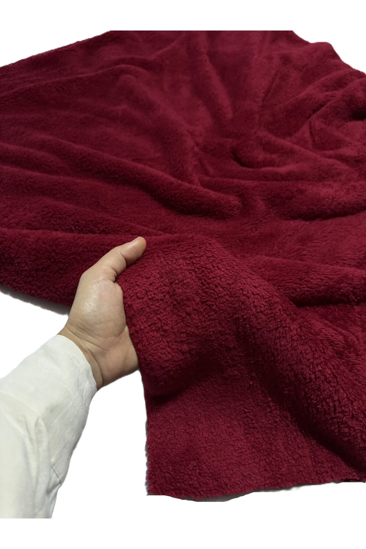 En180 Çiften Çift Yüzlü Welsoft Peluş Kumaş - bordo