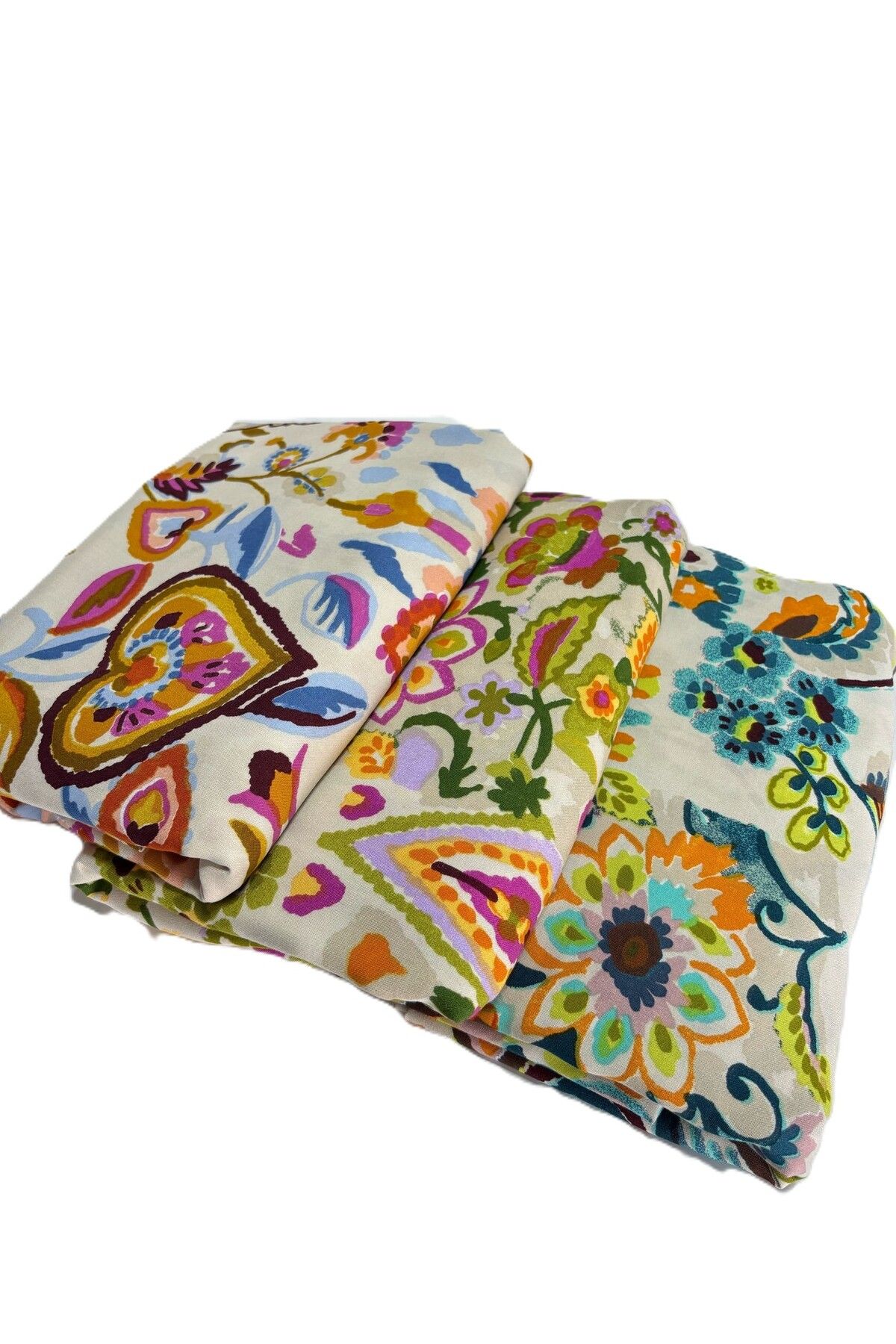 En150 X100 Renkli Pamuk Viskon Kumaş Elbiselik, Şalvarlık, Eteklik, Bluz Ve Gömleklik Dökümlü. Reg