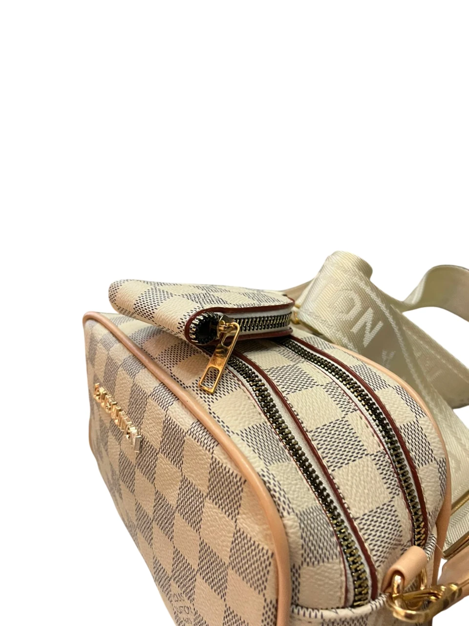 Louis Vuitton Kareli Krem Çanta