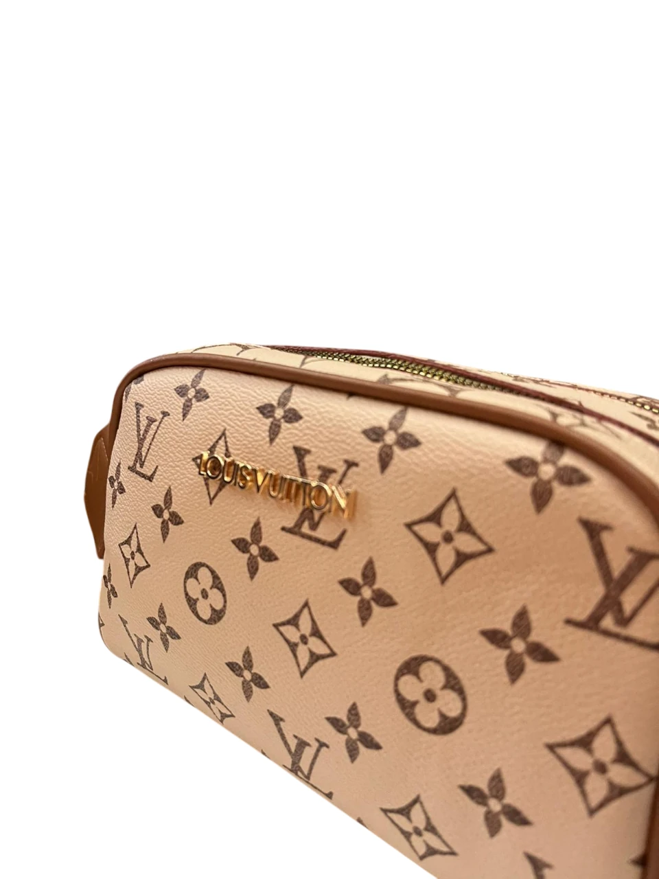 Louis Vuitton Desenli Krem Cüzdanlı Çanta 