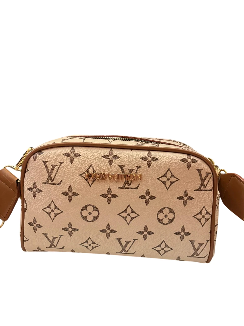 Louis Vuitton Desenli Krem Cüzdanlı Çanta 