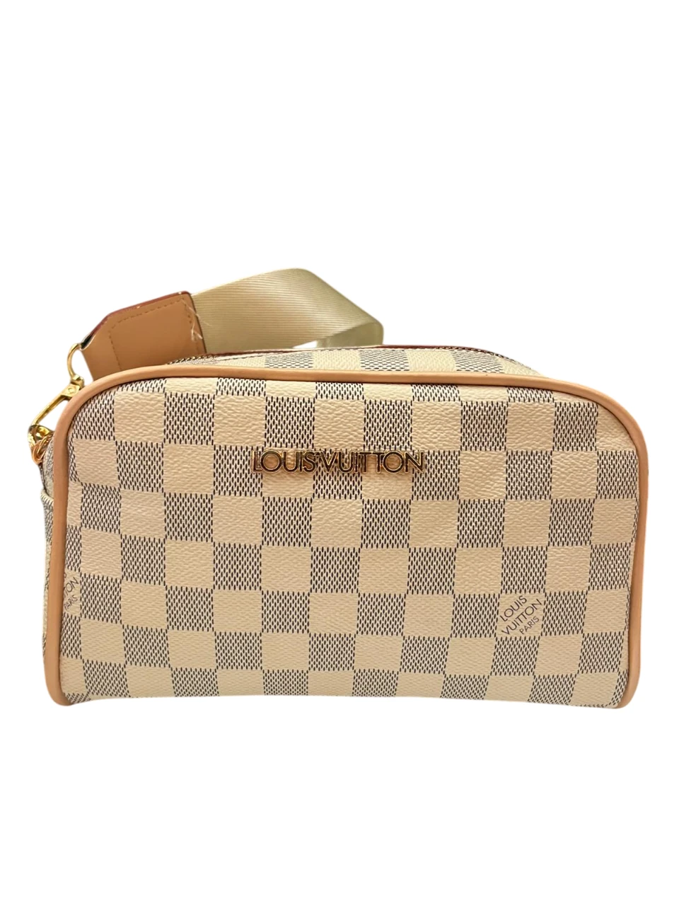 Louis Vuitton Kareli Krem Çanta