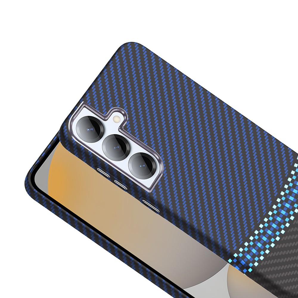 Galaxy S25 Kılıf M-safe Şarj Özellikli Karbon Fiber Görünümlü Zore Gros Kapak