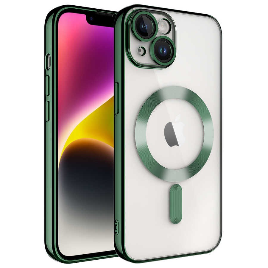 iPhone 13 Kılıf Kamera Korumalı Magsafe Wireless Şarj Özellikli Zore Demre Kılıf