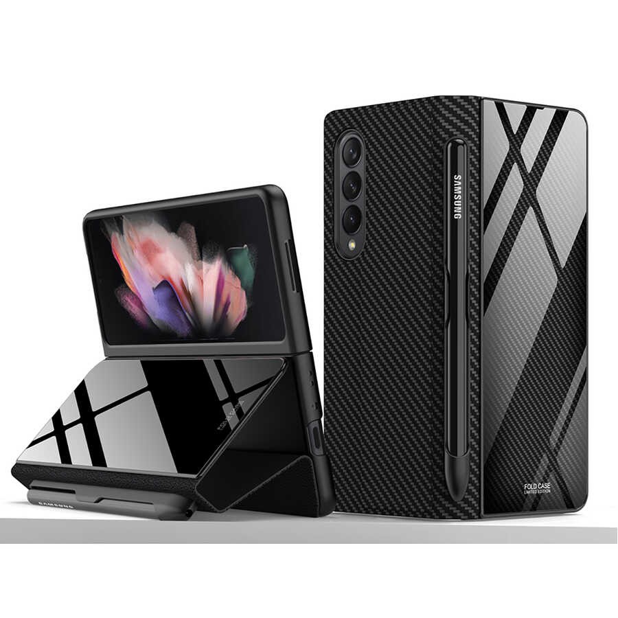 Galaxy Z Fold 3 Zore Kalem Bölmeli Droga Kapak