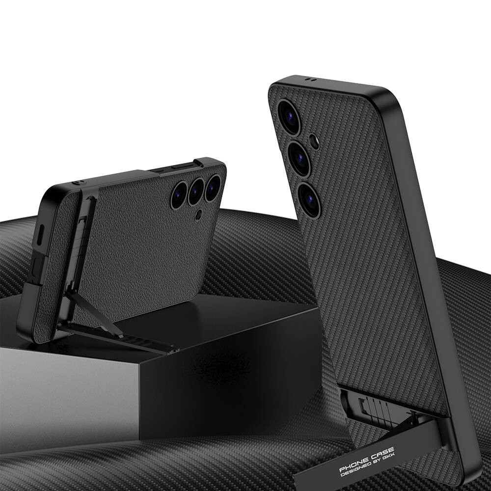Galaxy S24 Zore Kamera Korumalı Leather Dikey Standlı Ays Kılıf