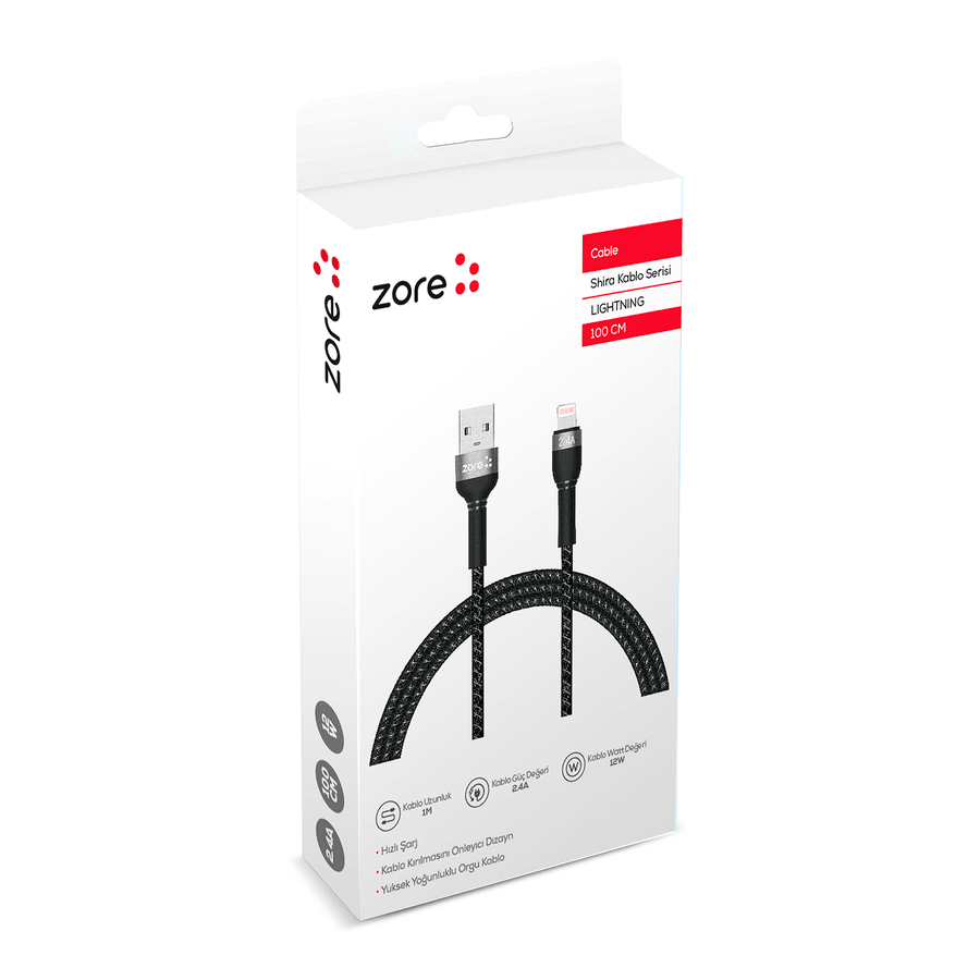 Zore Shira Series Lightning USB Cable 1m