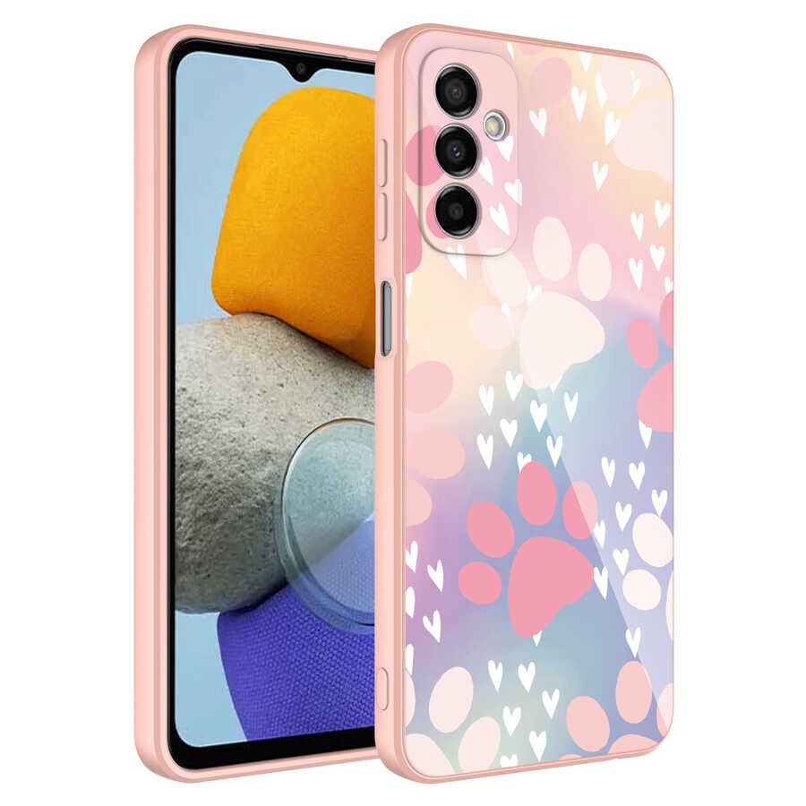 Galaxy M23 Kamera Korumalı Desenli Sert Silikon Zore Epoksi Kılıf
