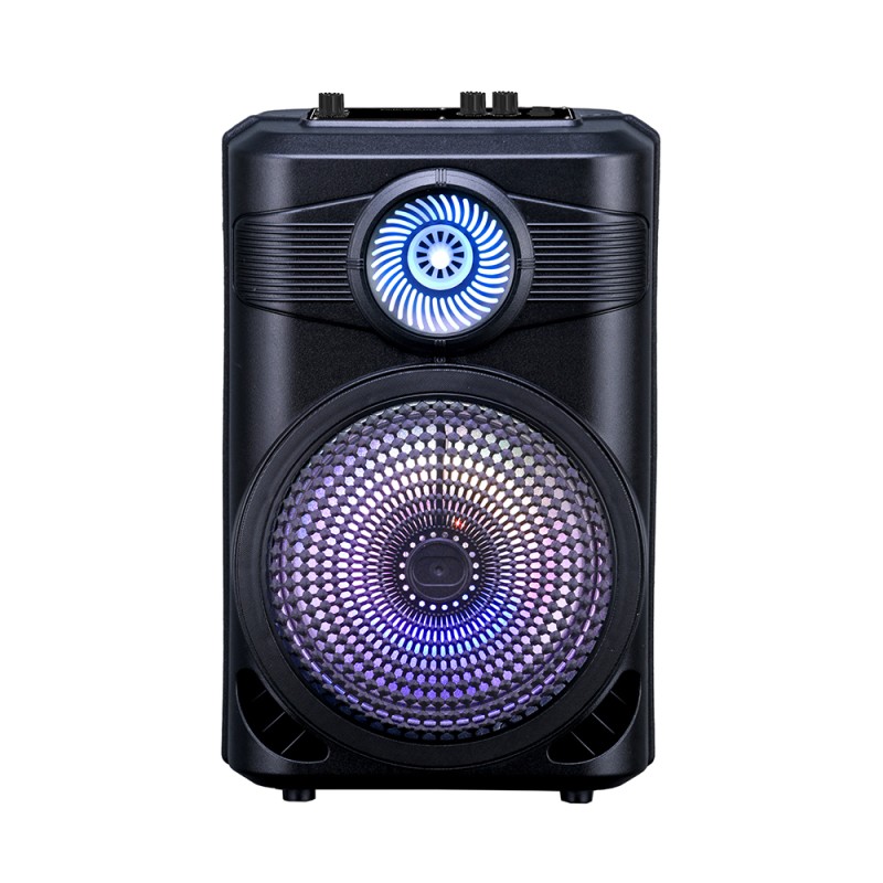 Rona GD-904 Dijital LED Göstergeli FM Radyolu Mikrofonlu RGB TWS 8 inç Stereo Bass Kablosuz Karaoke