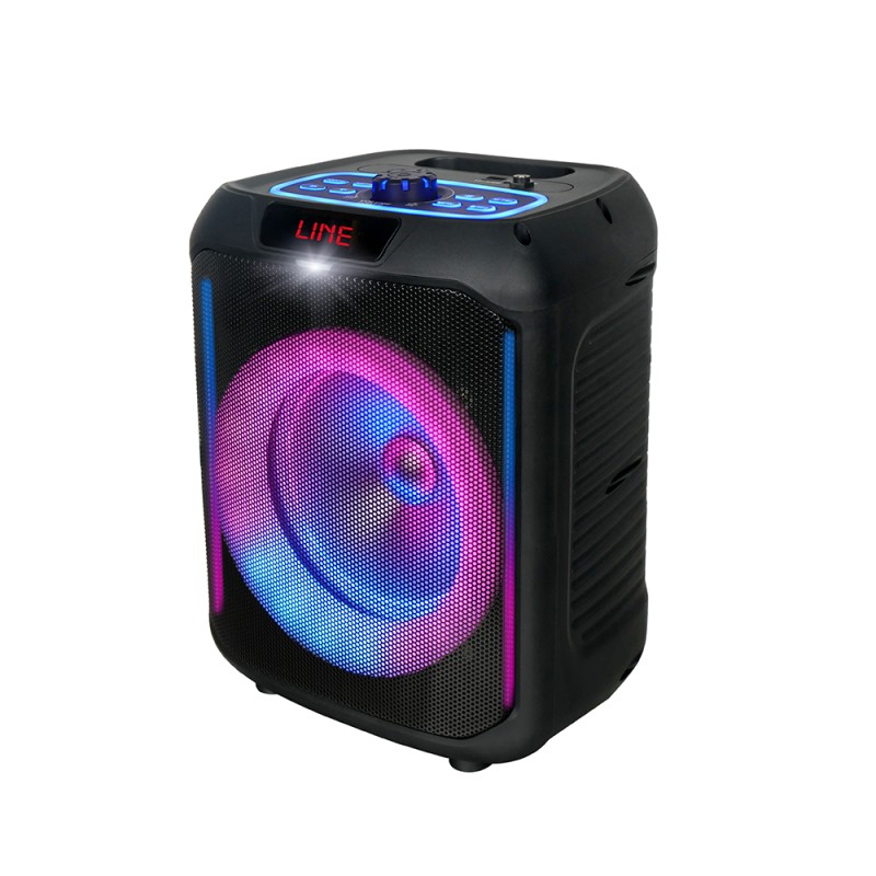 Rona GD-907 Dijital LED Göstergeli FM Radyolu Mikrofonlu RGB TWS 8 inç Stereo Bass Kablosuz Karaoke