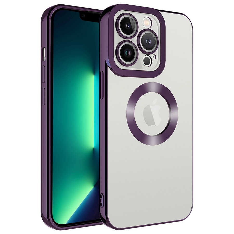 iPhone 14 Pro Max Uyumlu Kamera Korumalı Logo Gösteren Zore Omega Kılıf