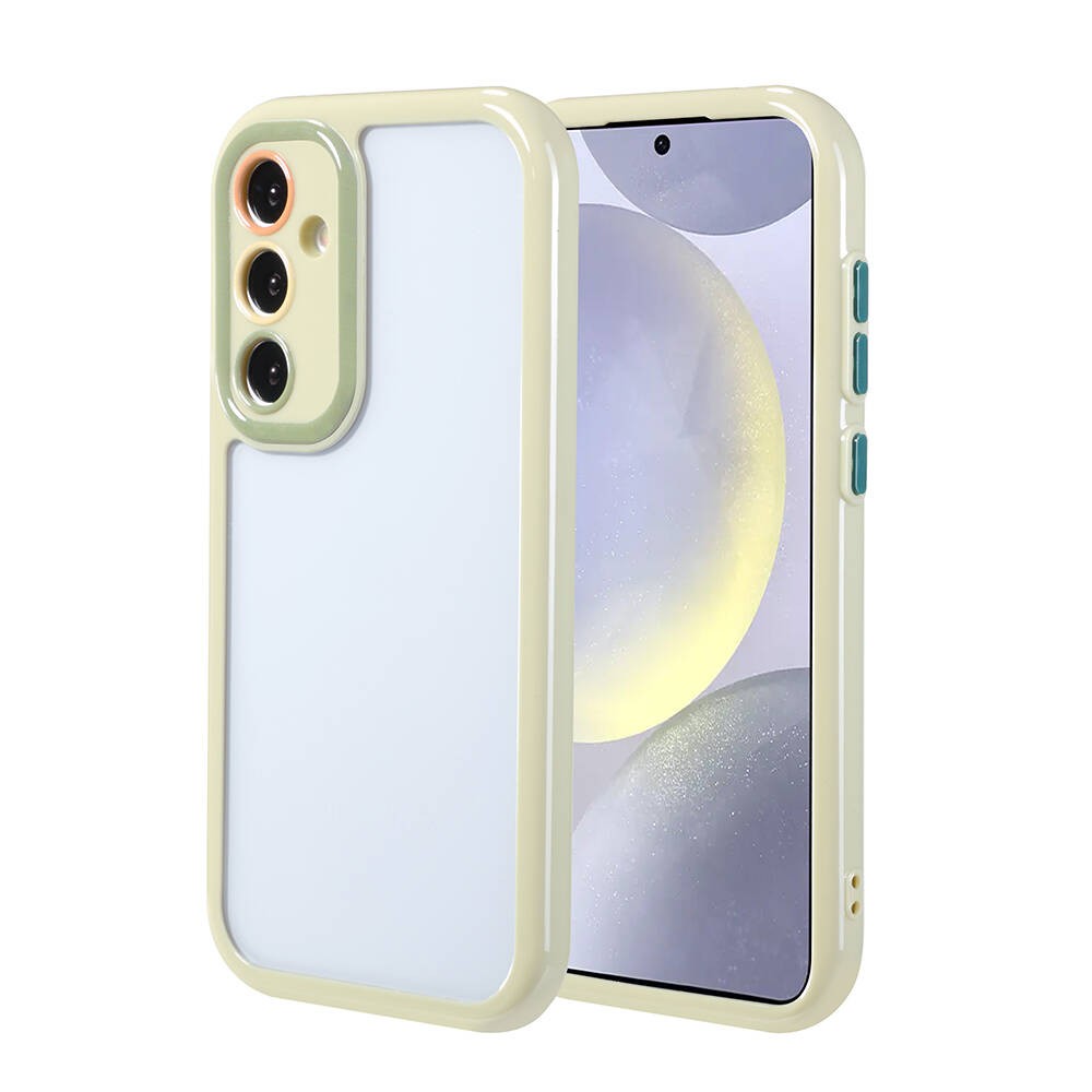 Galaxy S24 Kamera Korumalı Renkli Kenar ve Çerçeve Tasarımlı Zore Vitamin Kılıf
