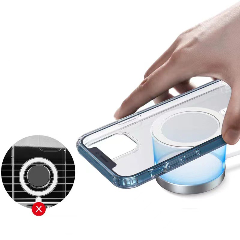iPhone 11 Pro Max Magsafe Şarj Özellikli Şeffaf Sert PC Zore Embos
