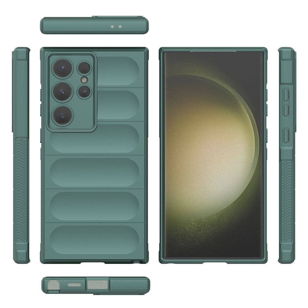 Galaxy S24 Ultra Esnek TPU Oyuklu Arka Yüzey Tasarımlı Zore Etnik Silikon Kılıf