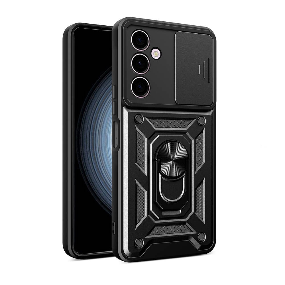 Galaxy A24 Kılıf Magnetik Standlı Kamera Korumalı Zore Sürgülü Vega Kılıf