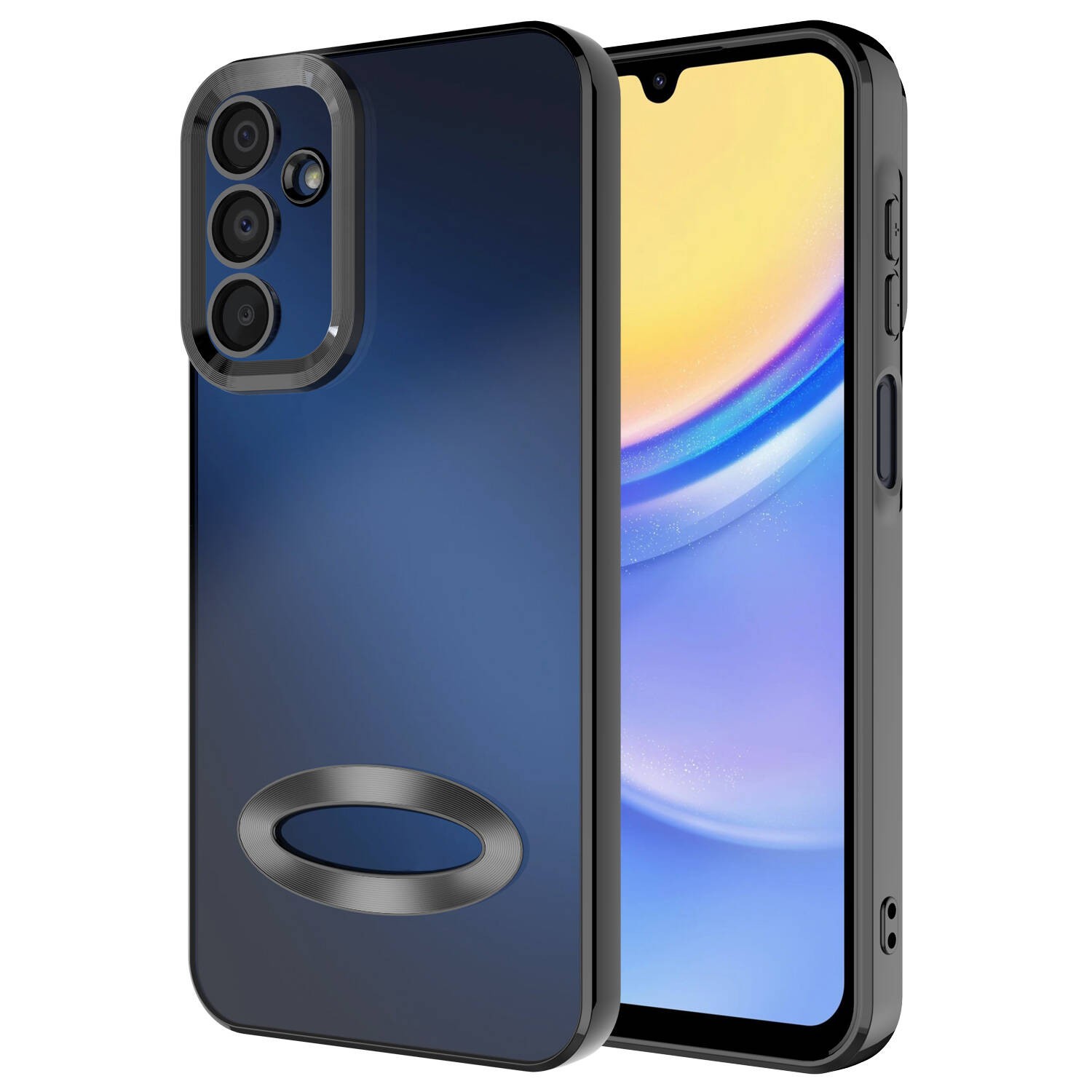 Galaxy A25 Kamera Korumalı Logo Gösteren Zore Omega Kılıf