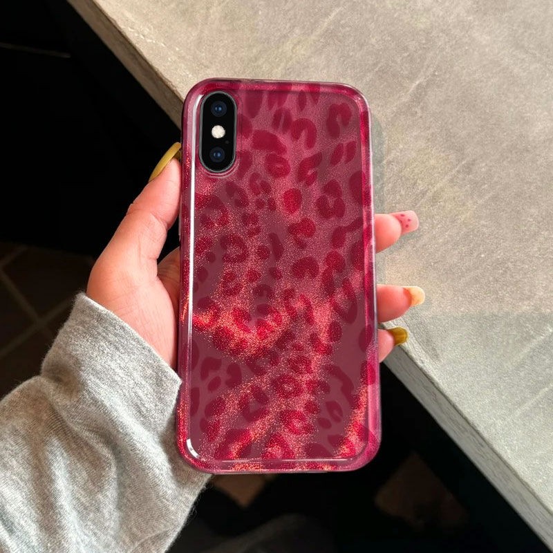 iPhone X/XS Uyumlu Leopar Desenli Zebana Luxe Silikon Kılıf