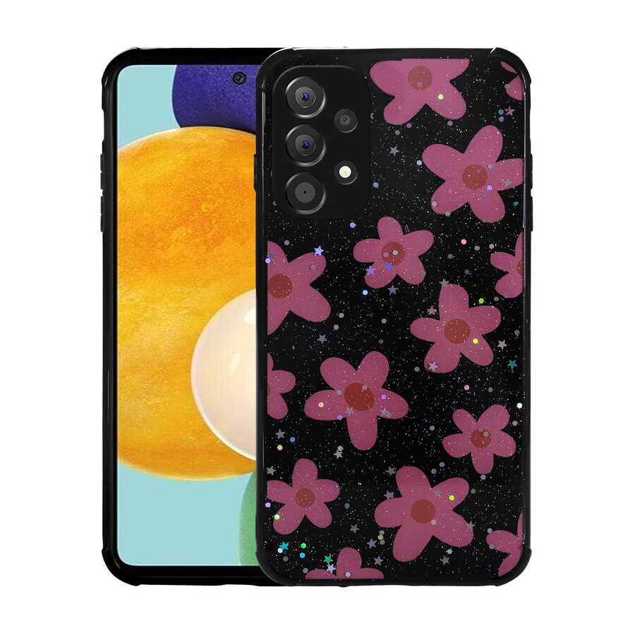 Galaxy A52 Simli Desenli Kamera Korumalı Parlak Zore Popy Kılıf