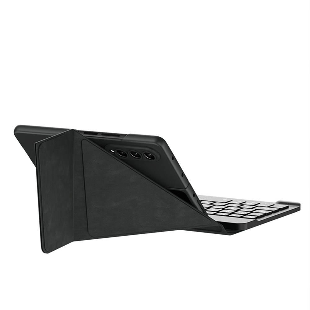 Galaxy Z Fold 4 Standlı Klavyeli Kalem Bölmeli Zore Kıpta Klavyeli