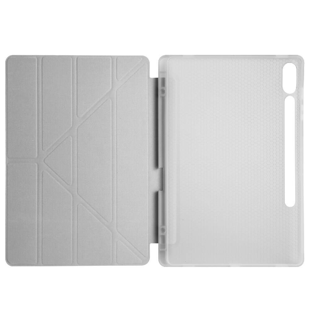 Galaxy Tab S9 Plus  Zore Tri Folding Kalem Bölmeli Standlı