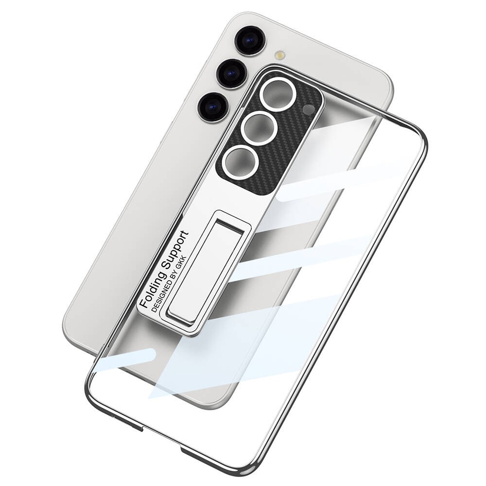 Galaxy S24 Kamera Korumalı Şeffaf Tasarımlı Zore Lego Standlı