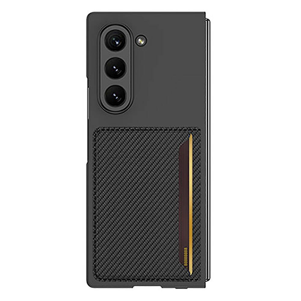 Galaxy Z Fold 6 Karbonfiber Arka Yüzey Zore Kartlıklı Z-Kart Kıpta Sert