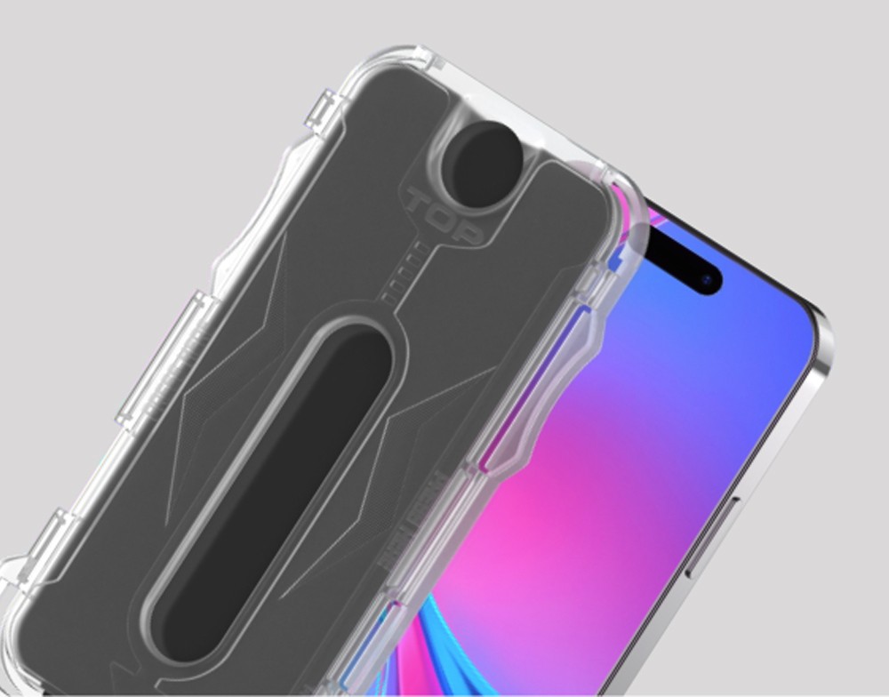 iPhone 16 Pro Zore Kolay Uygulama Aparatlı 5D Magic Privacy Glass Hayalet Cam Ekran