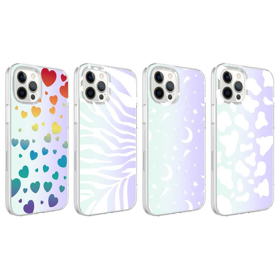 iPhone 12 Pro Zore M-Blue Desenli Kılıf